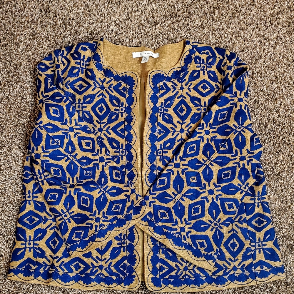 Vocabulary Vintage 100% Silk Jacket Blazer Women's Size 10